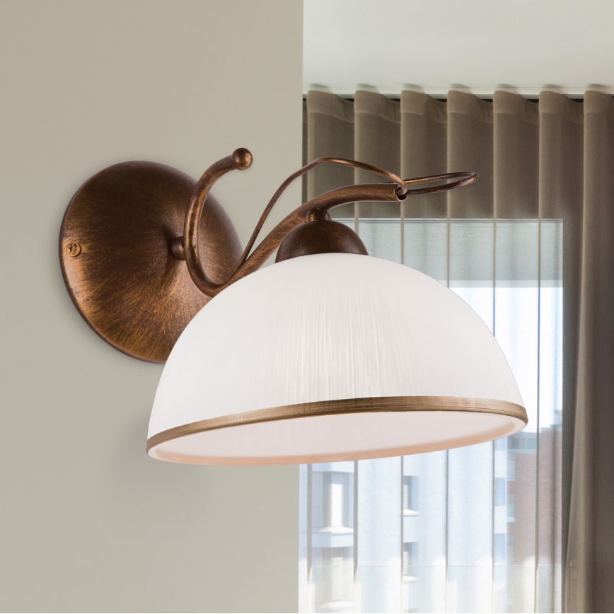 Wandlamp COBRA 1xE27/60W/230V brons/patina