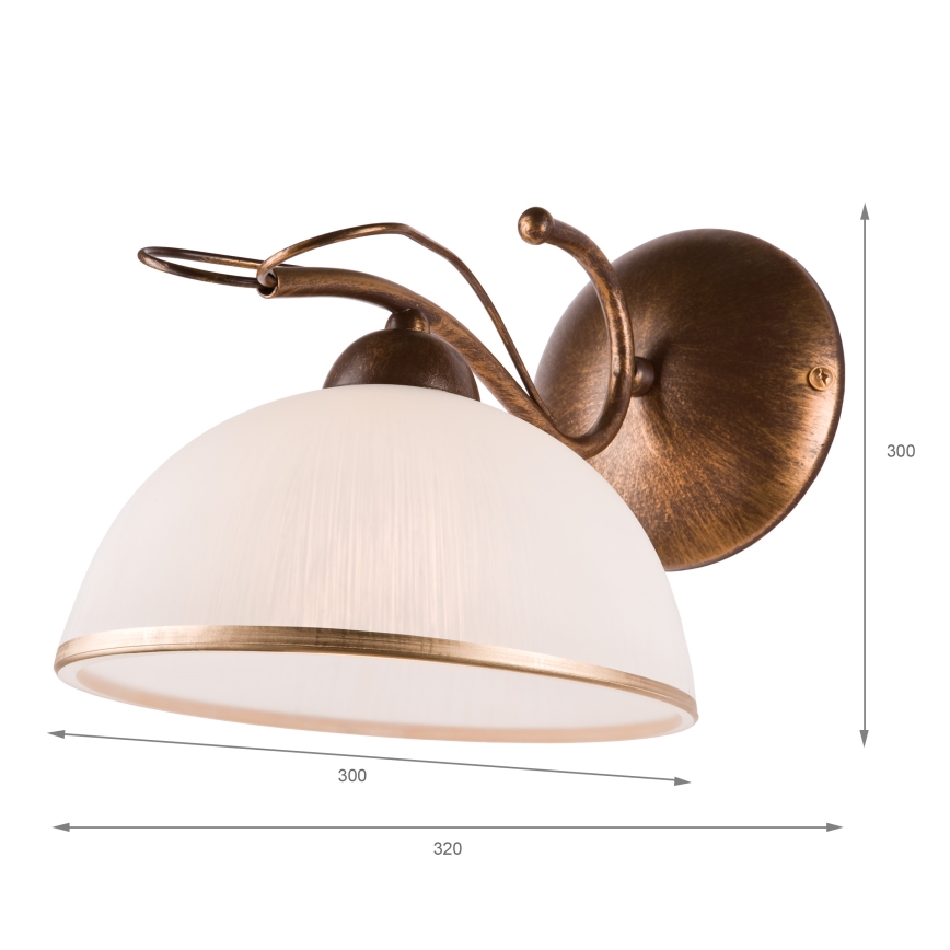 Wandlamp COBRA 1xE27/60W/230V brons/patina