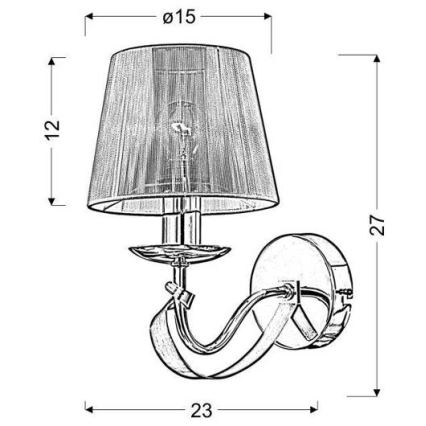 Wandlamp DIVA 1xE14/40W/230V