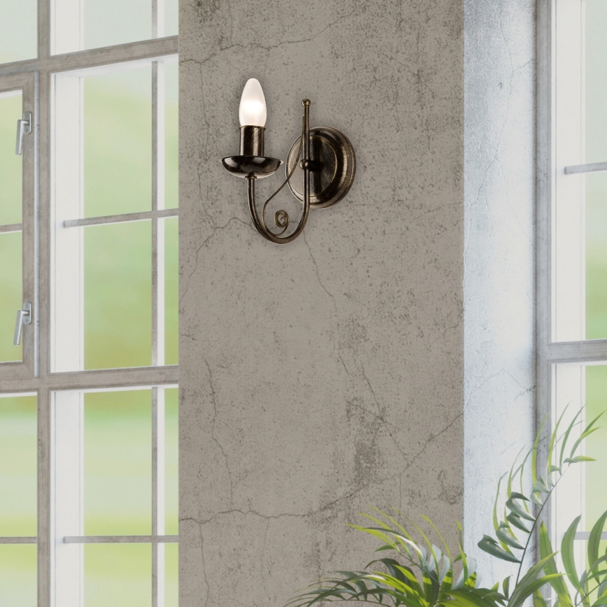 Wandlamp DONATO 1xE14x40W/230V patina