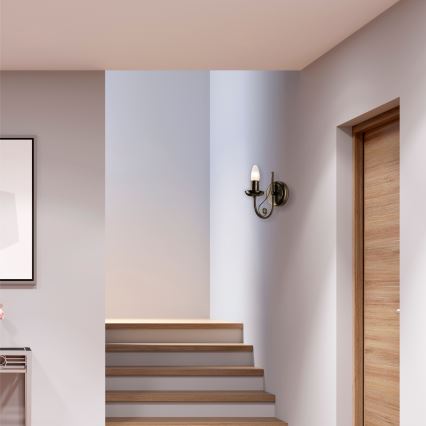 Wandlamp DONATO 1xE14x40W/230V patina