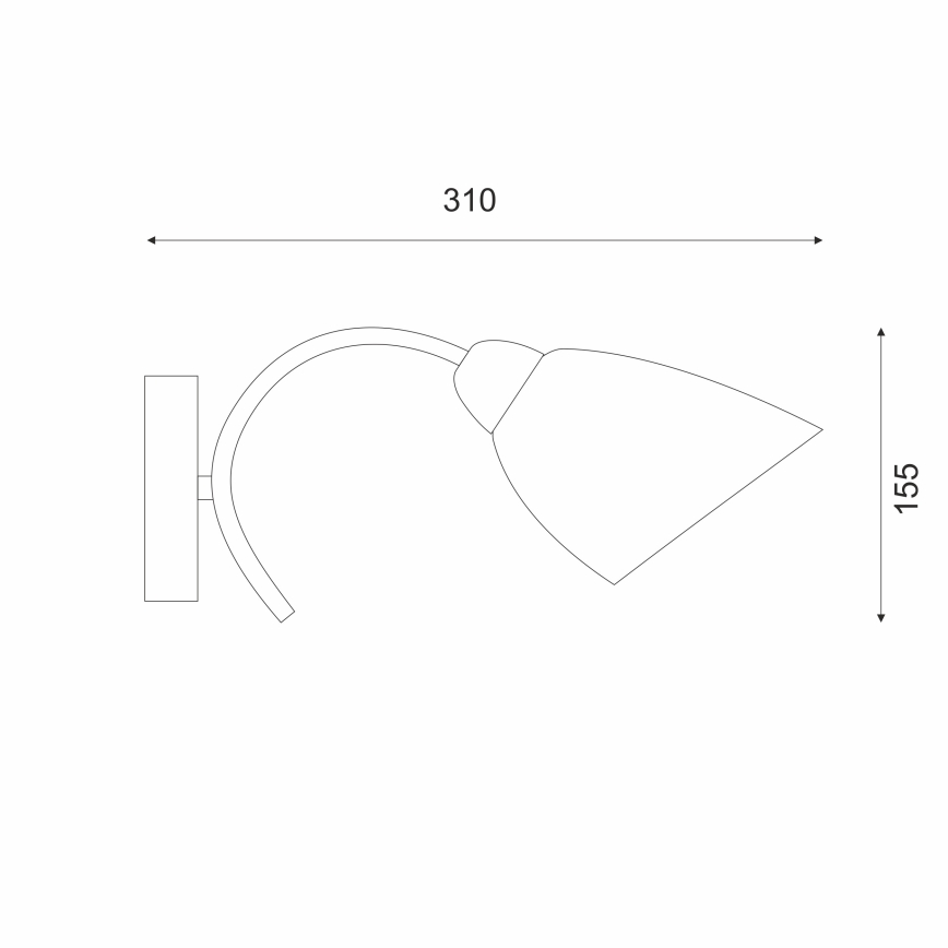 Wandlamp DONNA 1xE27/60W/230V nikkel