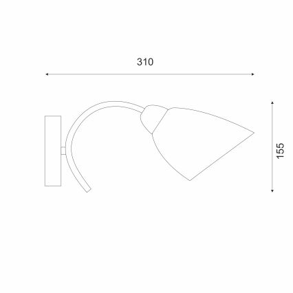 Wandlamp DONNA 1xE27/60W/230V patina