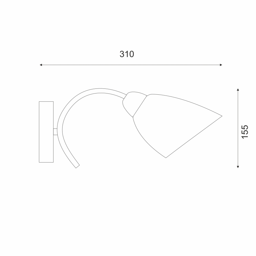 Wandlamp DONNA 1xE27/60W/230V patina