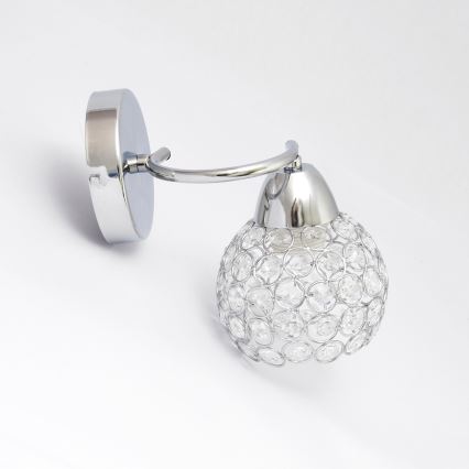 Wandlamp DORIS 1xE27/15W/230V glanzend chroom/doorzichtig
