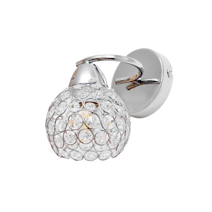 Wandlamp DORIS 1xE27/15W/230V glanzend chroom/doorzichtig