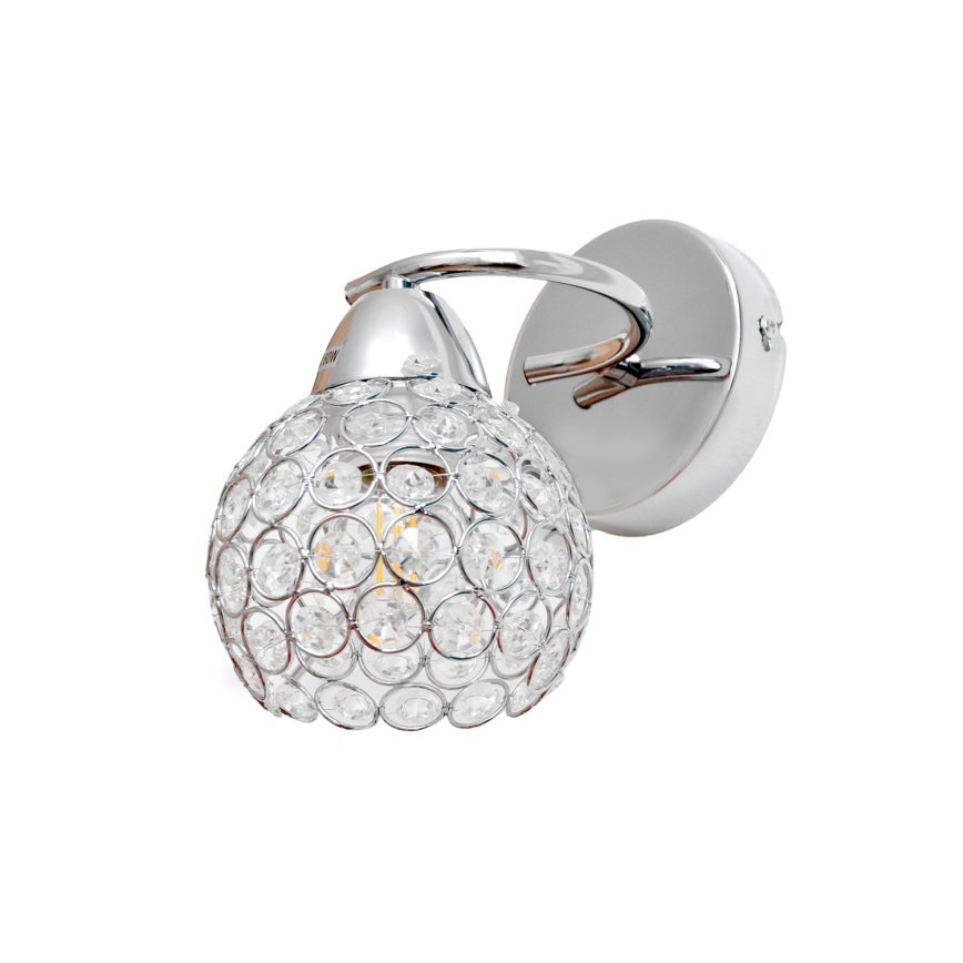 Wandlamp DORIS 1xE27/15W/230V glanzend chroom/doorzichtig