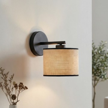 Wandlamp ECO 1xE27/15W/230V beige/rotan