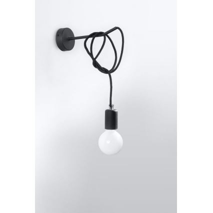 Wandlamp EDISON 1xE27/60W/230V zwart