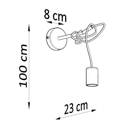 Wandlamp EDISON 1xE27/60W/230V zwart