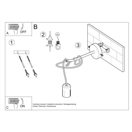 Wandlamp EDISON 1xE27/60W/230V zwart