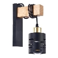 Wandlamp ELEN 1xE27/35W/230V zwart/goud/bruin