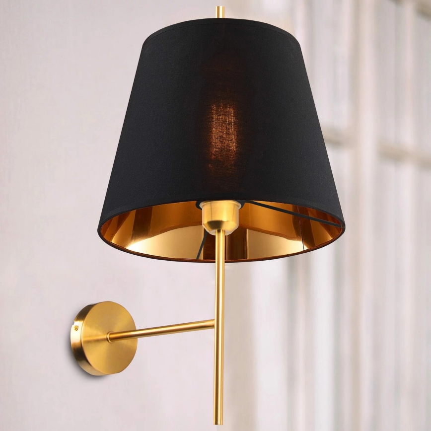 Wandlamp ELENA 1xE27/20W/230V zwart