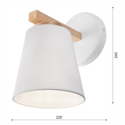 Wandlamp ELLIE 1xE27/60W/230V beuken
