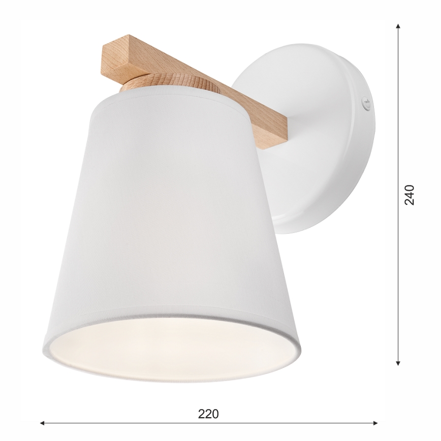 Wandlamp ELLIE 1xE27/60W/230V beuken