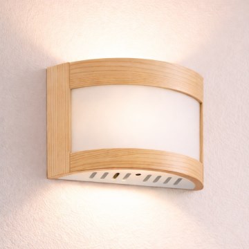 Wandlamp ELODIE 1xE27/60W/230V beuk