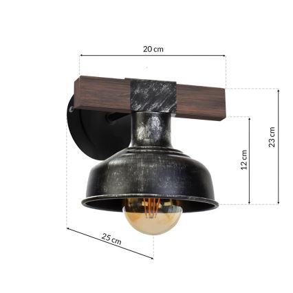 Wandlamp FARO 1x E27 / 60W / 230V