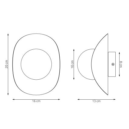 Wandlamp FIERO 1xG9/8W/230V wit