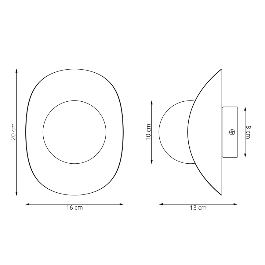 Wandlamp FIERO 1xG9/8W/230V wit