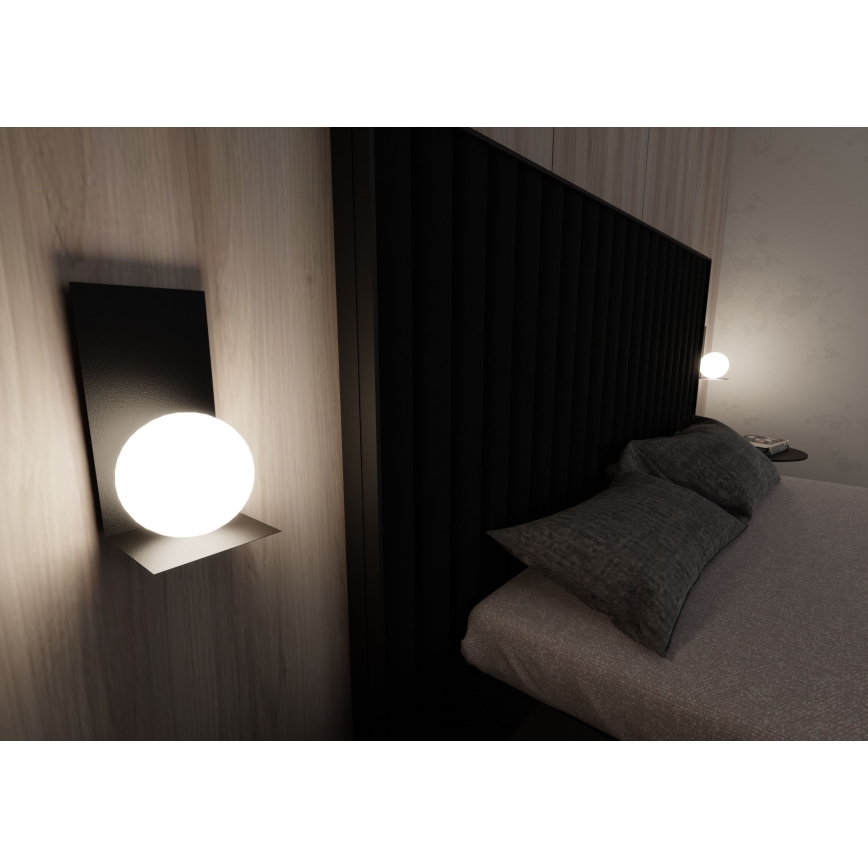 Wandlamp FORM 1xE14/10W/230V zwart