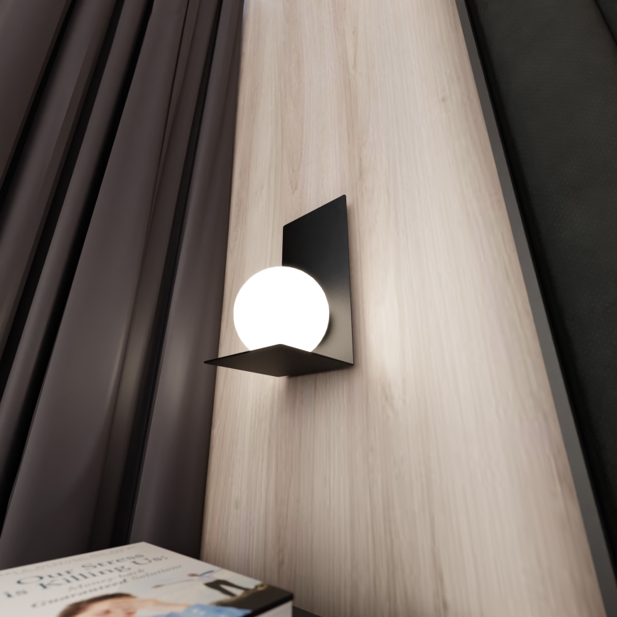 Wandlamp FORM 1xE14/10W/230V zwart