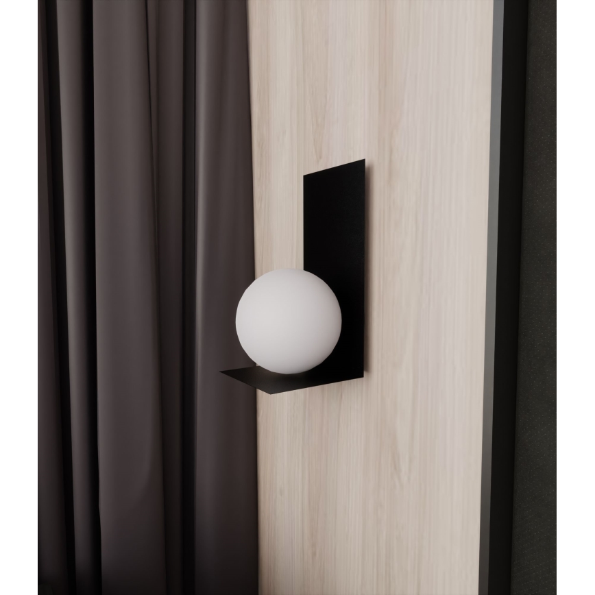 Wandlamp FORM 1xE14/10W/230V zwart