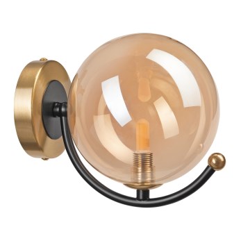 Wandlamp GEORGIA 1xE14/5W/230V goud/gerookt beige