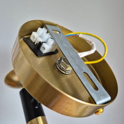 Wandlamp GEORGIA 1xE14/5W/230V goud/gerookt beige