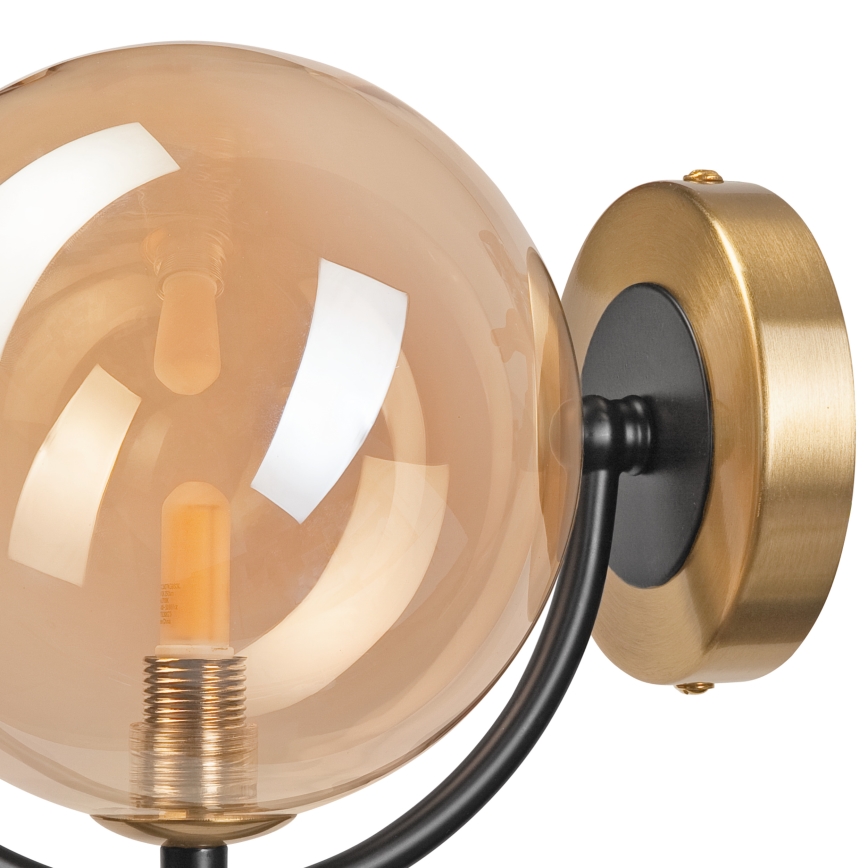 Wandlamp GEORGIA 1xE14/5W/230V goud/gerookt beige