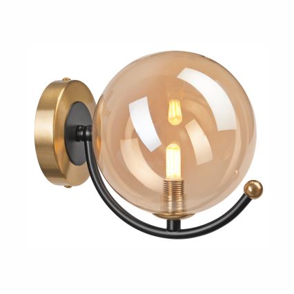 Wandlamp GEORGIA 1xE14/5W/230V goud/gerookt beige