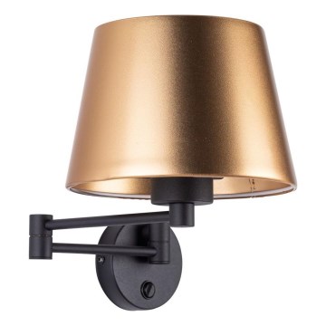 Wandlamp GLORY 1xE27/15W/230V goud/zwart