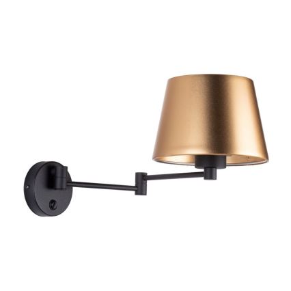 Wandlamp GLORY 1xE27/15W/230V goud/zwart
