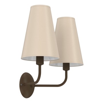 Wandlamp GRENADA 2xE14/15W/230V beige