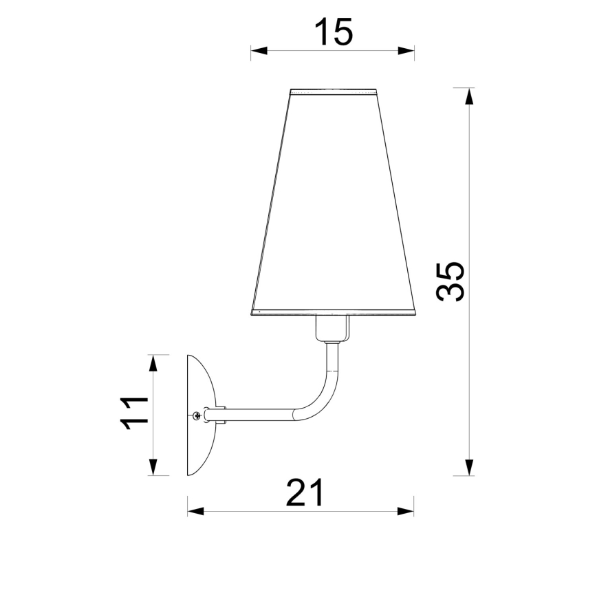 Wandlamp GRENADA 2xE14/15W/230V beige