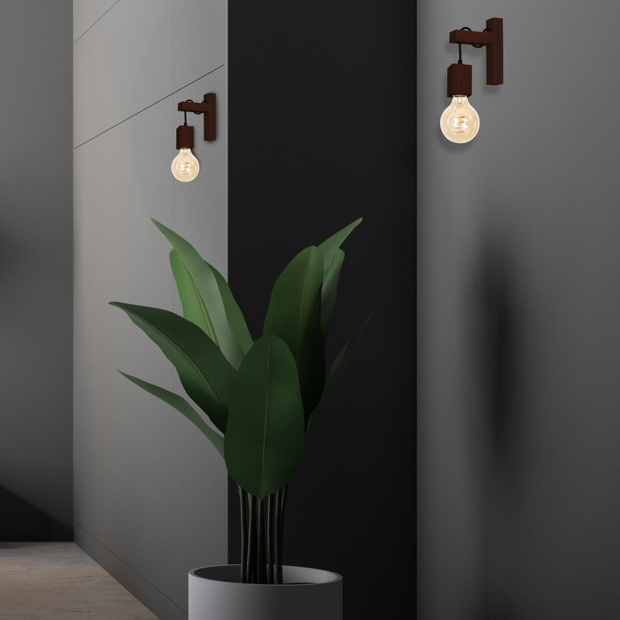 Wandlamp JACK 1xE27/40W/230V bruin hout