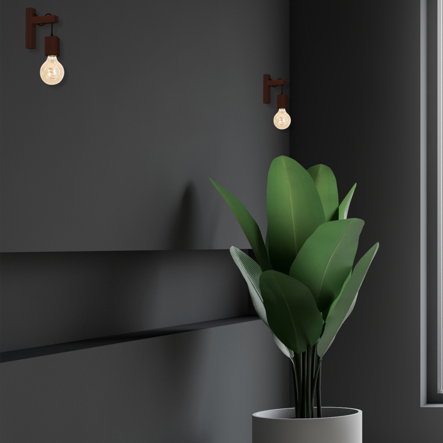 Wandlamp JACK 1xE27/40W/230V bruin hout