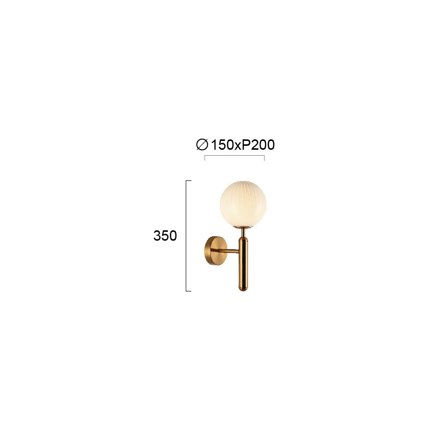 Wandlamp JOLIN 1xG9/5W/230V goudkleurig