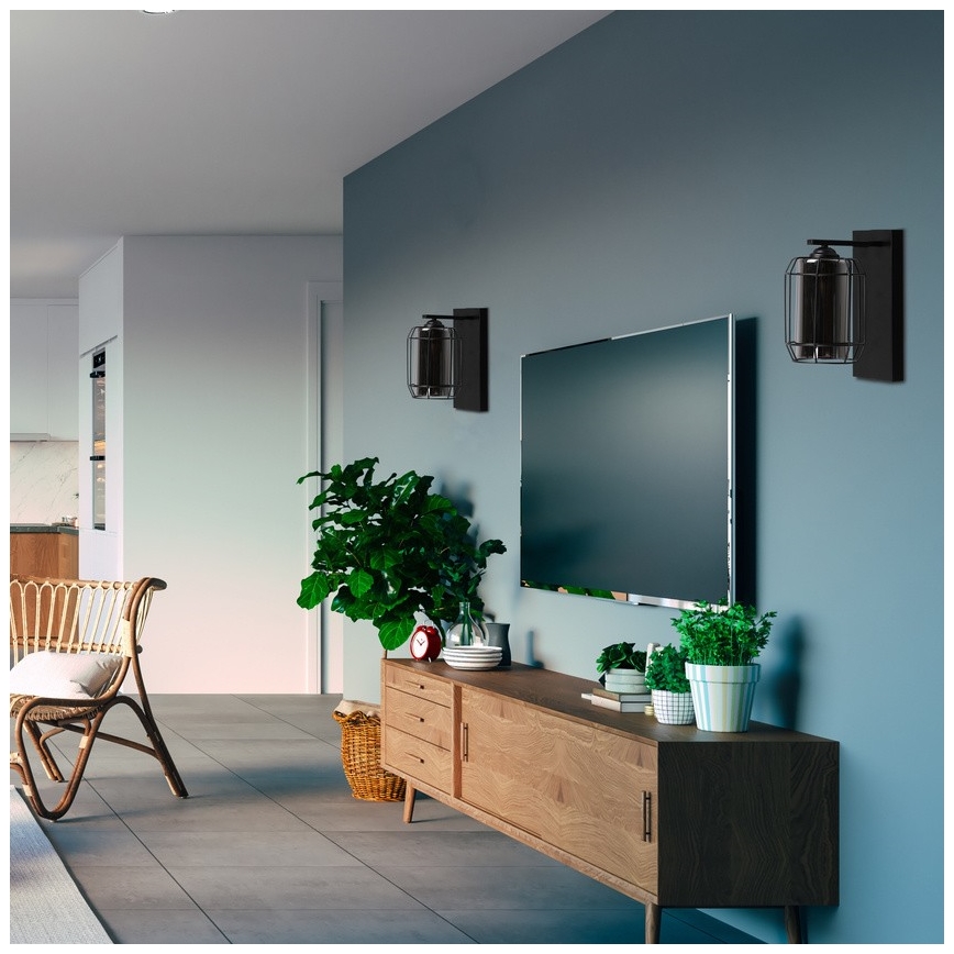 Wandlamp JONERA 1xE27/40W/230V zwart