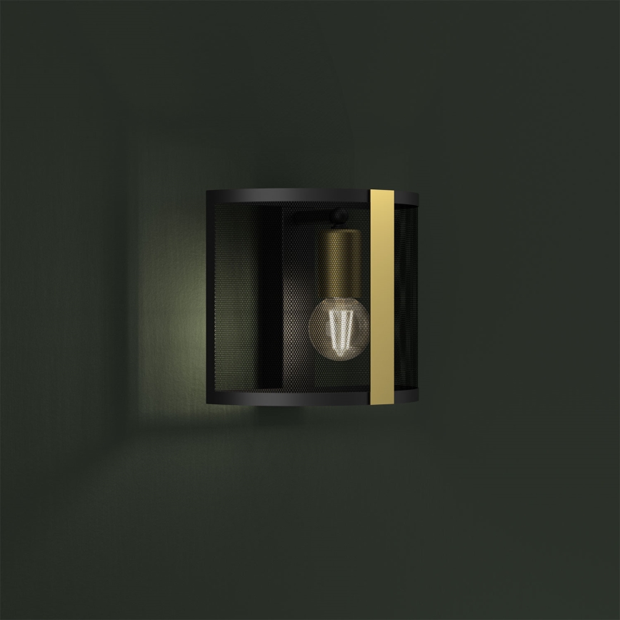 Wandlamp KAGA 1xE27/60W/230V zwart/gouden