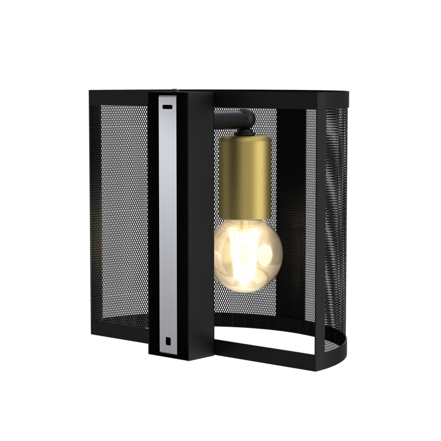 Wandlamp KAGA 1xE27/60W/230V zwart/gouden