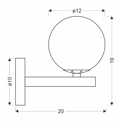 Wandlamp KAMA 1xG9/28W/230V zwart/gerookt zwart