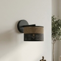 Wandlamp KARBON 1xE27/15W/230V zwart/bruin