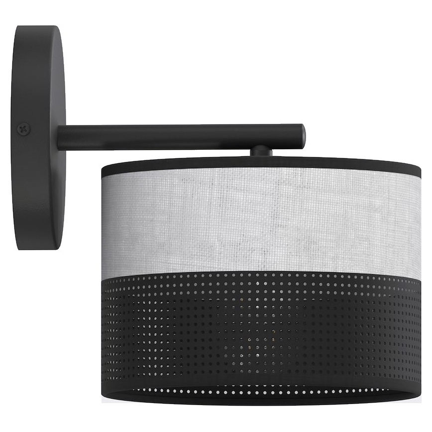 Wandlamp KARBON 1xE27/15W/230V zwart/grijs