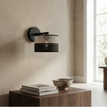 Wandlamp KARBON 1xE27/15W/230V zwart/grijs