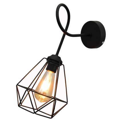 Wandlamp KARO 3xE27/15W/230V zwart