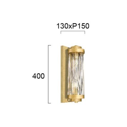 Wandlamp KAROLINA 2xE14/40W/230V goud