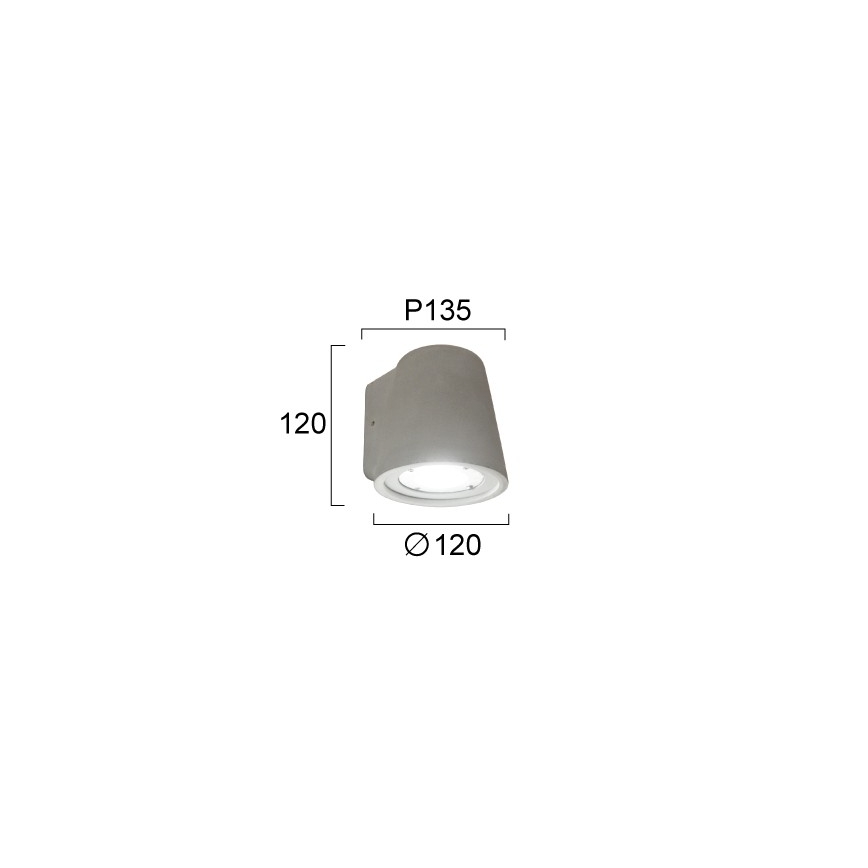 Wandlamp KIARA 1xGU10/10W/230V grijs