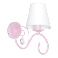 Wandlamp kinderkamer LAURA 1xE14/60W/230V lichtroze