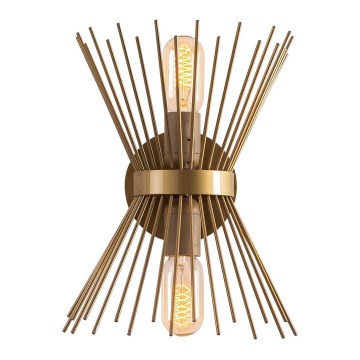 Wandlamp KIRPI 2xE27/40W/230V goudkleurig