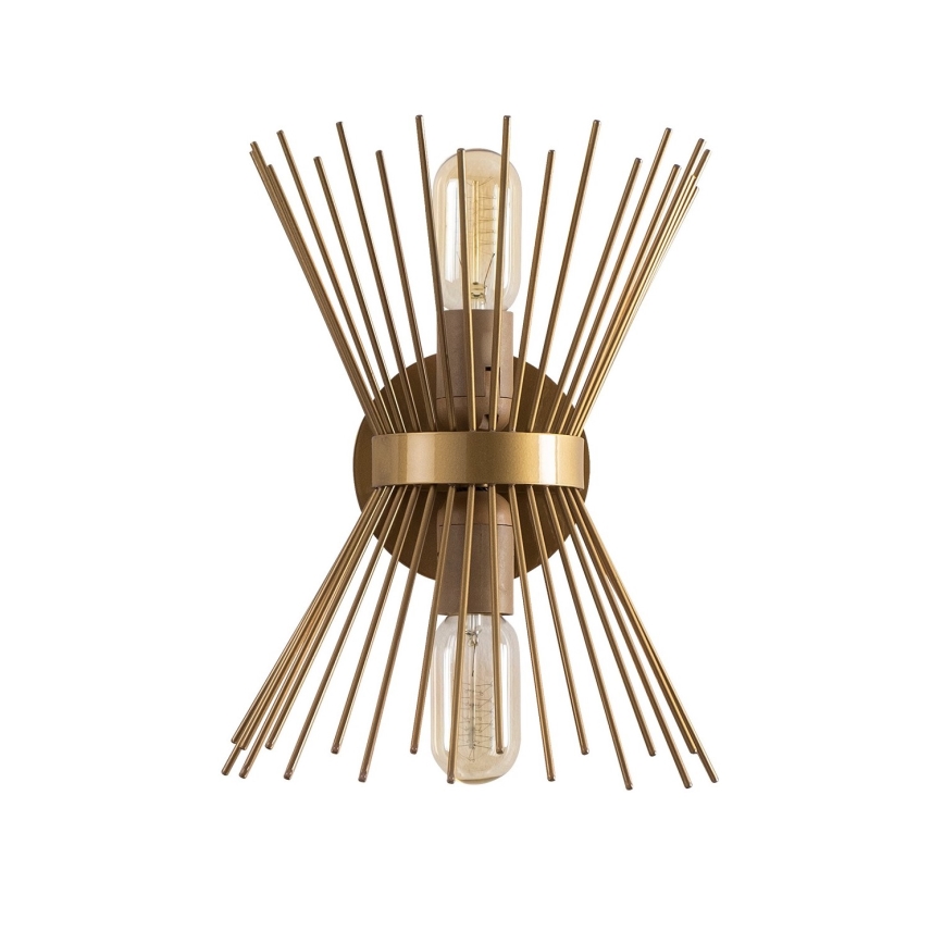 Wandlamp KIRPI 2xE27/40W/230V goudkleurig